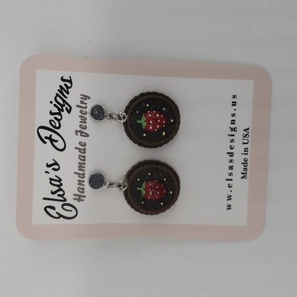 747- Dessert Statement Handmade Earrings NWT - Picture 2 of 3